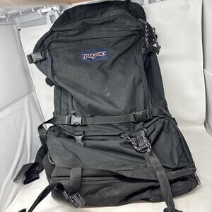 Vintage Jansport Internal Frame XL Backpack Black Duffle Hiking *REad